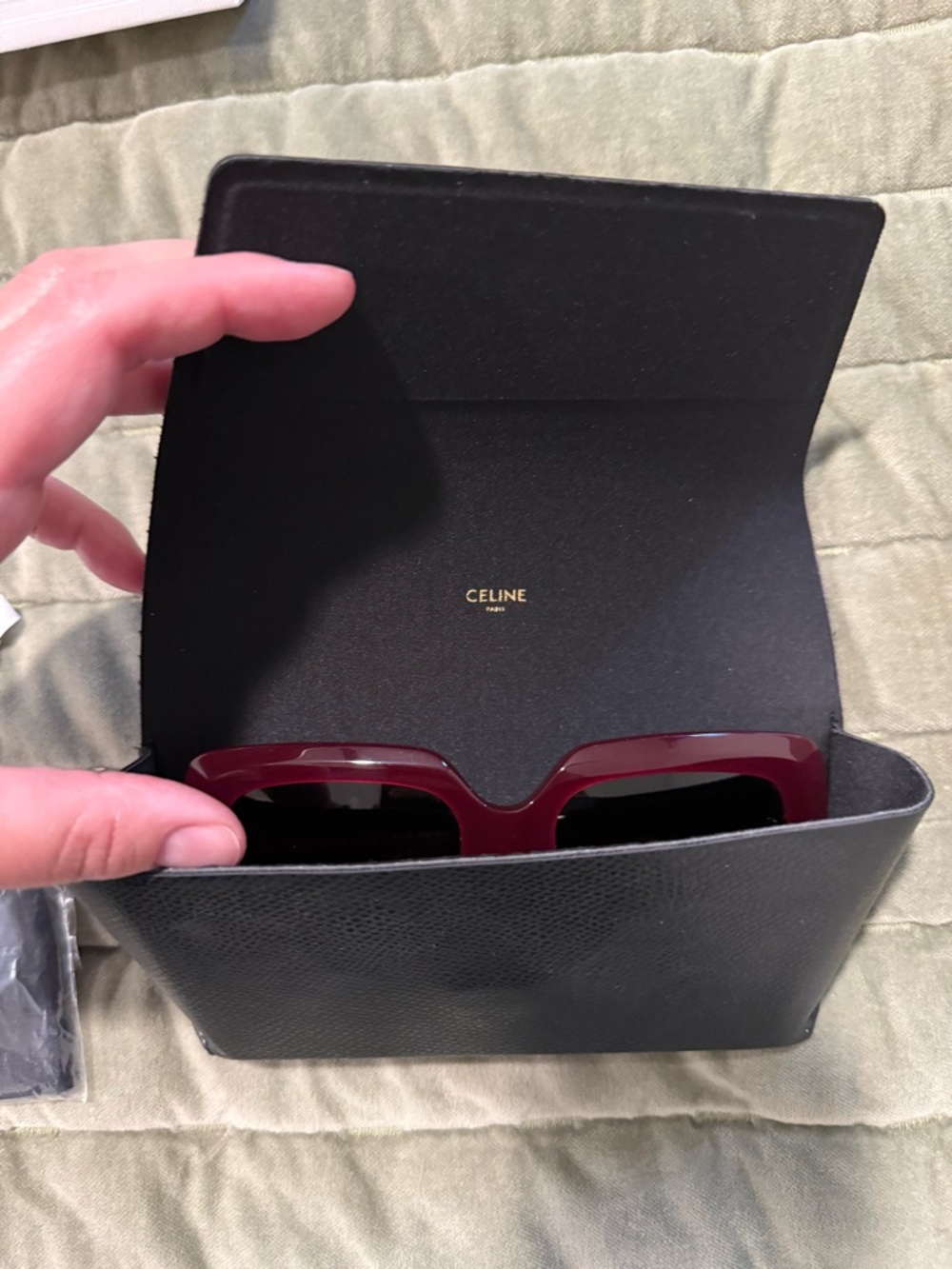 Women's Celine Bold 54MM Square Sunglasses in Bordeaux - Picture 10 of 10